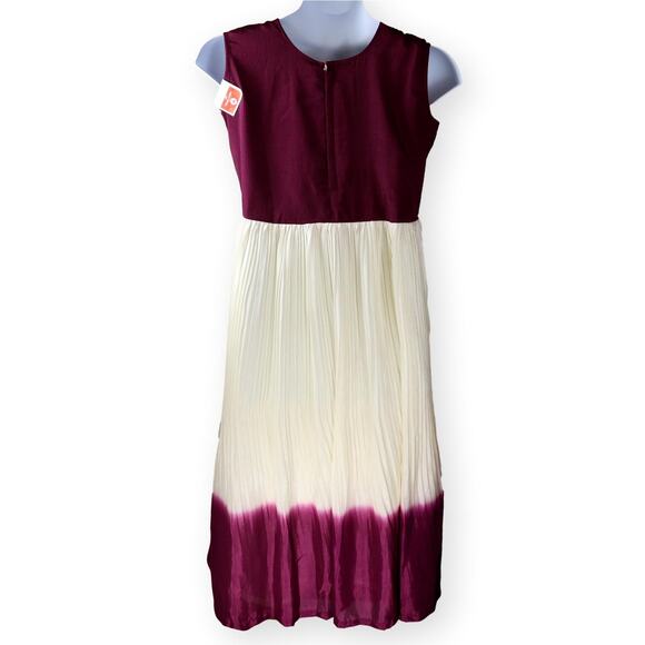 Chidithur Wine Purple Cream Girls Maxi Dress XXL NWT - Picture 7 of 10